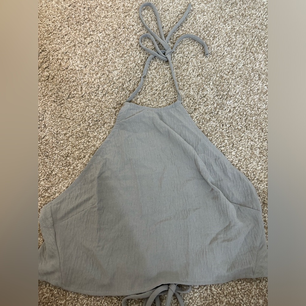Grey Blue Jasmine halter top